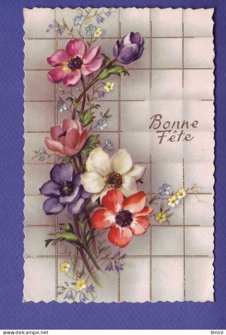 CARTE BONNE FÊTE - FLEURS -  - Otros & Sin Clasificación