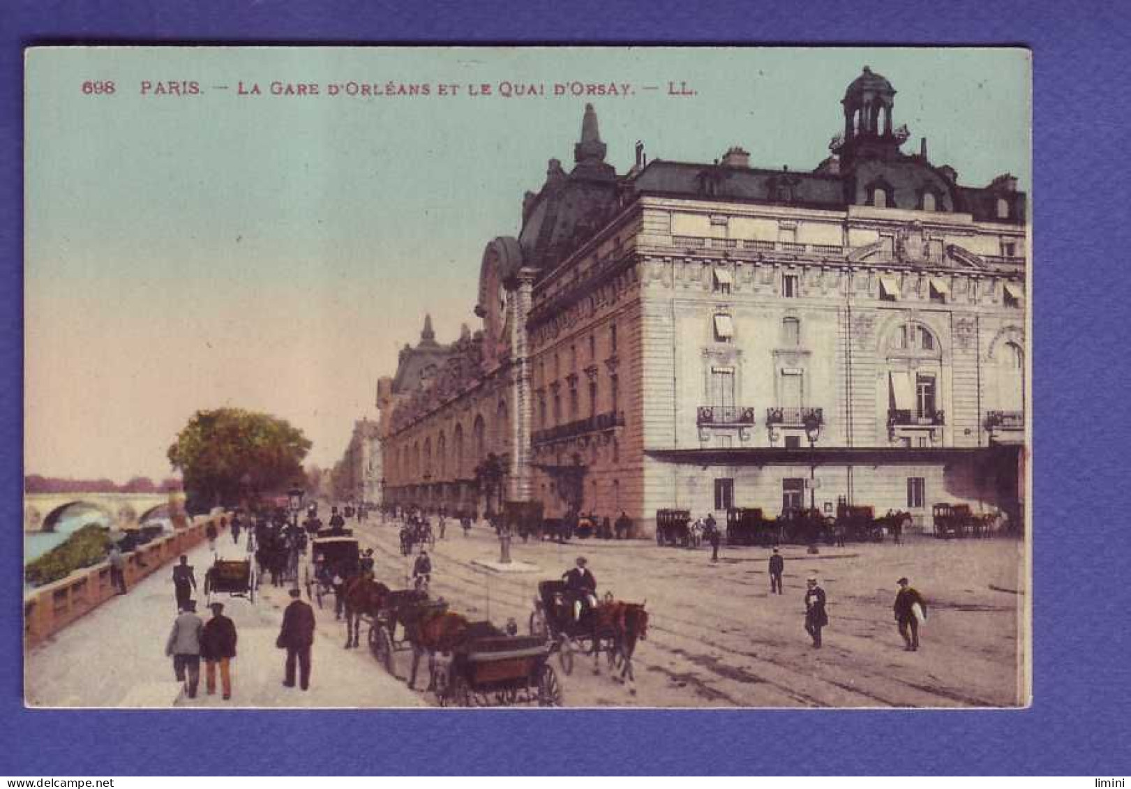 75 - PARIS - GARE D''ORLÉANS Et Le QUAI D''ORSAY - COLORISÉE - ATTELAGE - ' - Métro Parisien, Gares