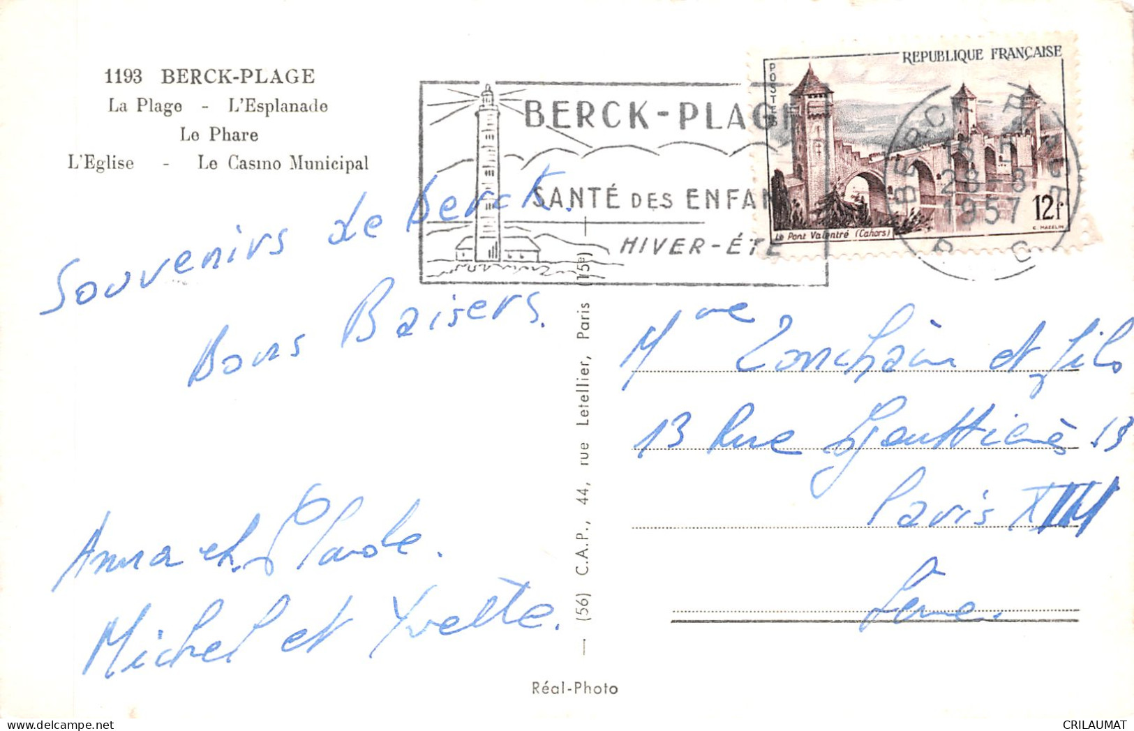 62-BERCK PLAGE-N°5137-E/0297 - Berck