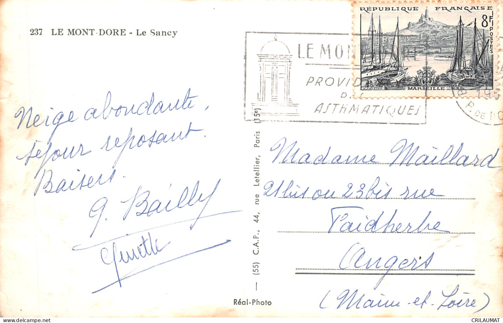 63-LE MONT DORE LE SANCY-N°5137-E/0065 - Le Mont Dore