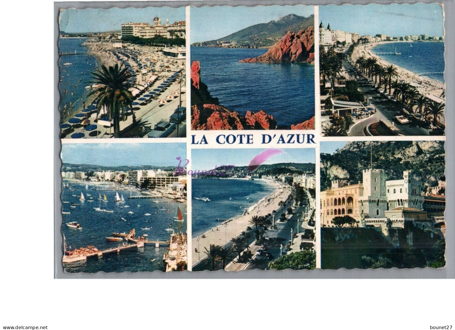 SOUVENIR DE LA COTE D'AZUR - St Raphael Le Trayas Cannes Juan Les Pins Nice Palais Du Prince De Monaco - Andere & Zonder Classificatie