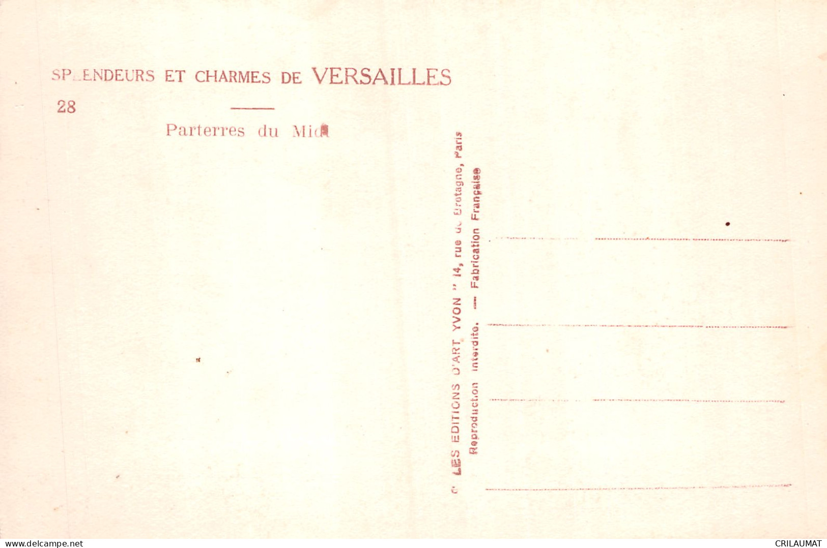 78-VERSAILLES PARTERRES-N°5137-D/0123 - Versailles (Château)