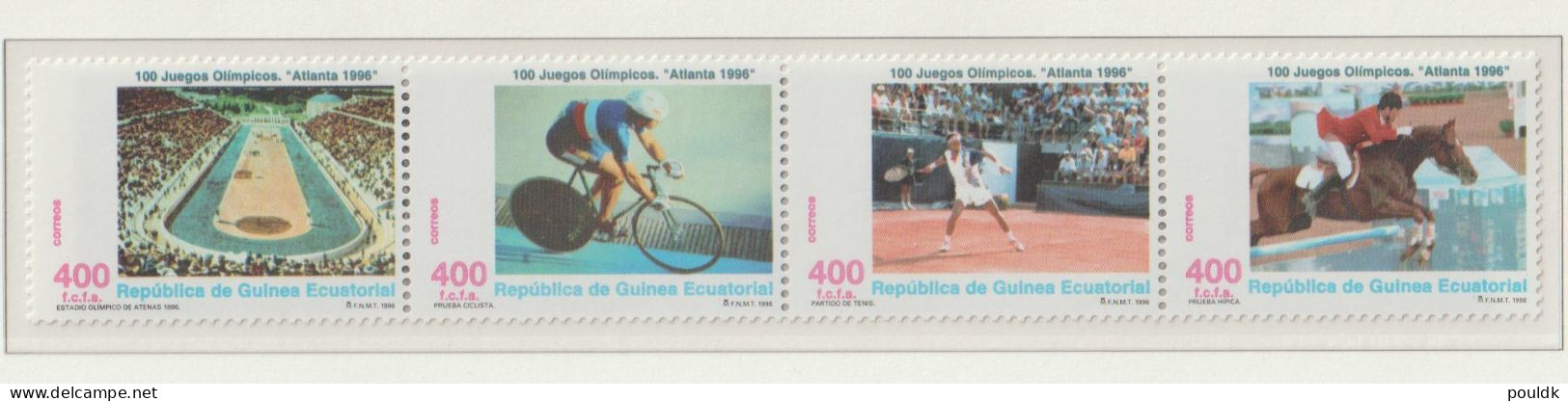 Rep. De Guinea Ecuatorial 1996 Olympic Games In Atlanta Four Stamps Printed Together MNH/**. Postal Weight Approx 0,04 K - Estate 1996: Atlanta