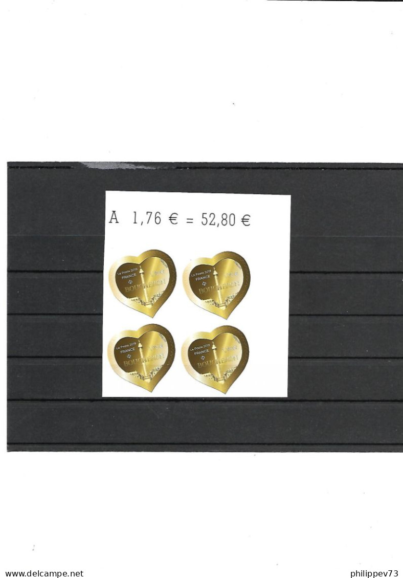 TP Autoadhésif  St Valentin Coeurs De Boucheron  N°1670 X 4  Année 2019 N** Support Blanc - Unused Stamps