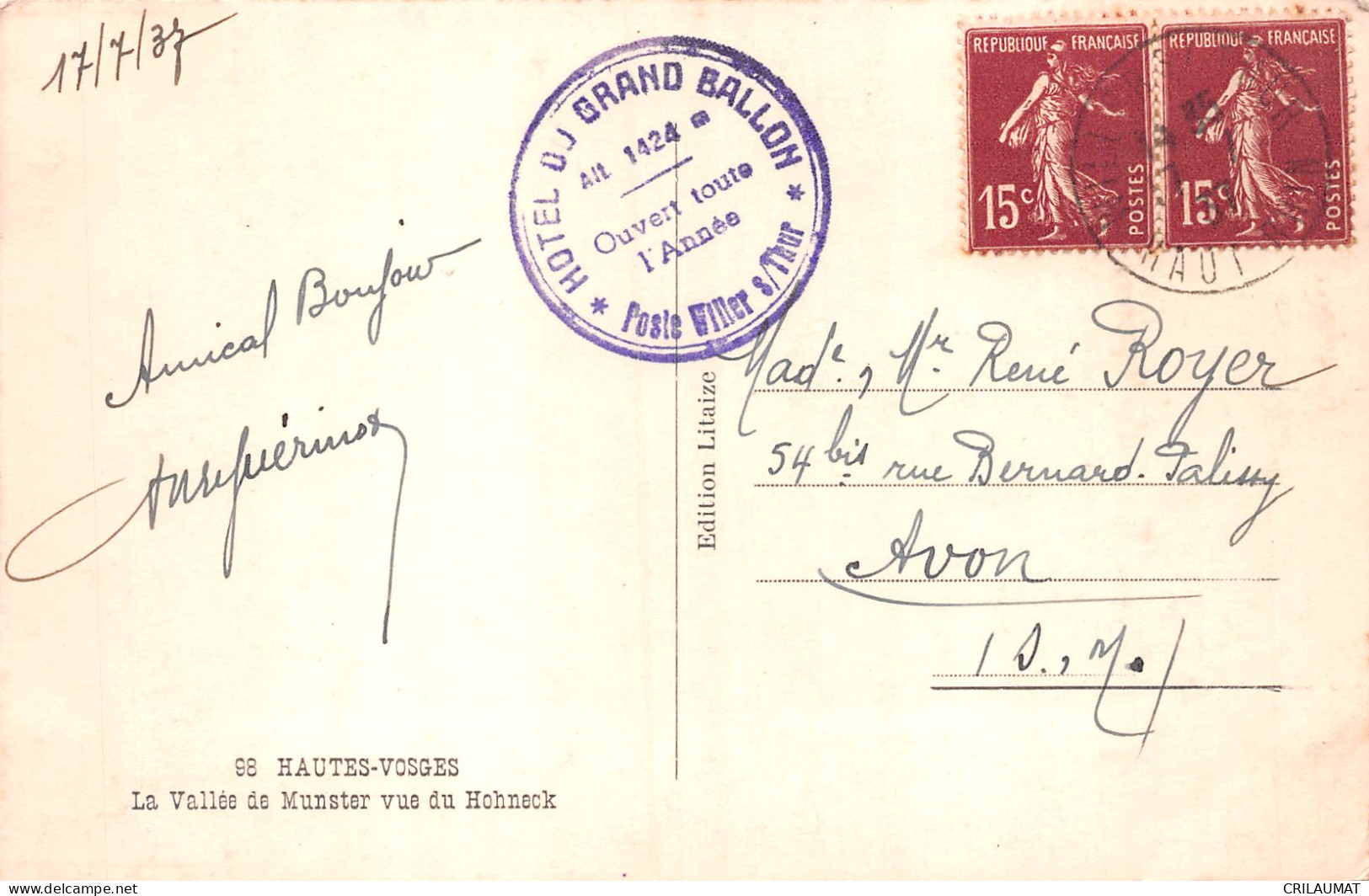 88-VALLEE DE MUNSTER-N°5137-H/0235 - Other & Unclassified