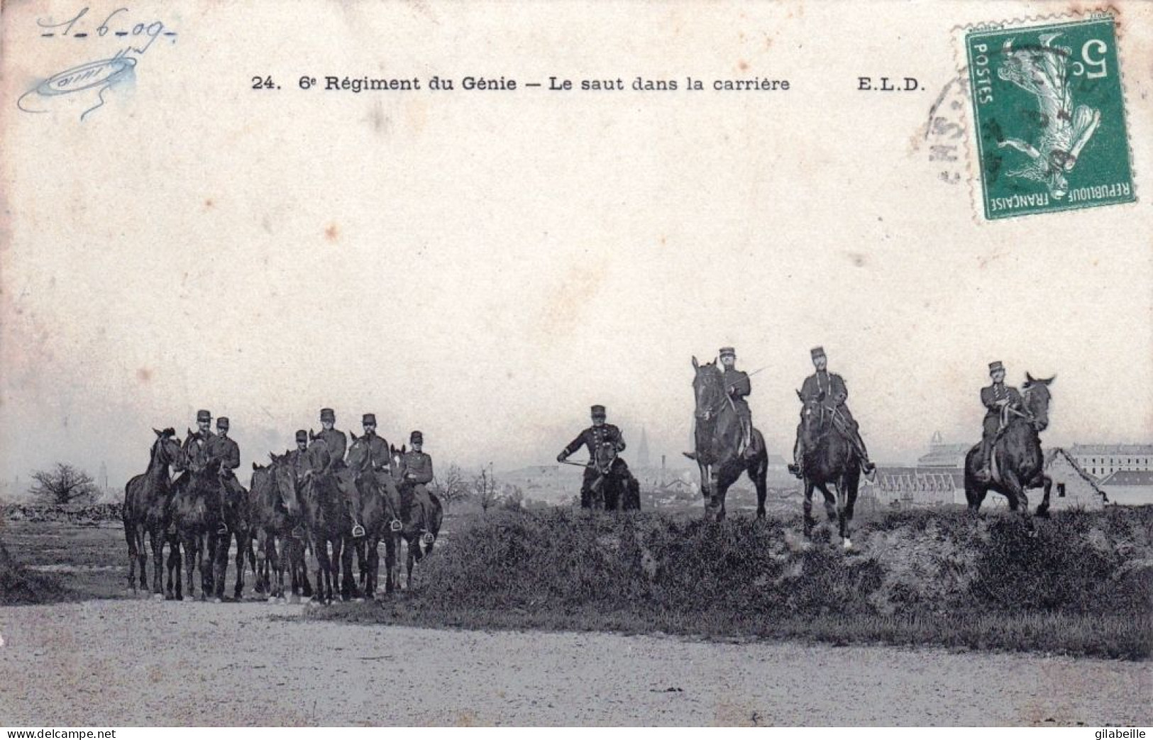 49 - Maine Et Loire - ANGERS - 6 Eme  Regiment De Genie - Le Saut Dans La Carriere - Hippisme Militaire - Angers