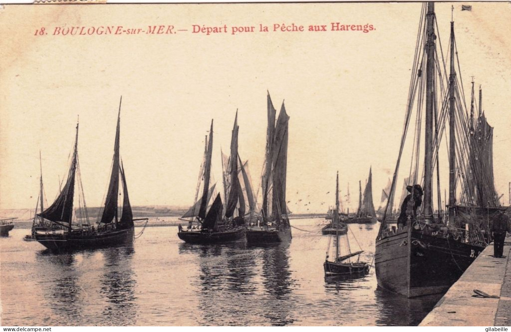 62 - Pas De Calais -  BOULOGNE Sur MER - Depart Pour La Peche Aux Harengs - Boulogne Sur Mer