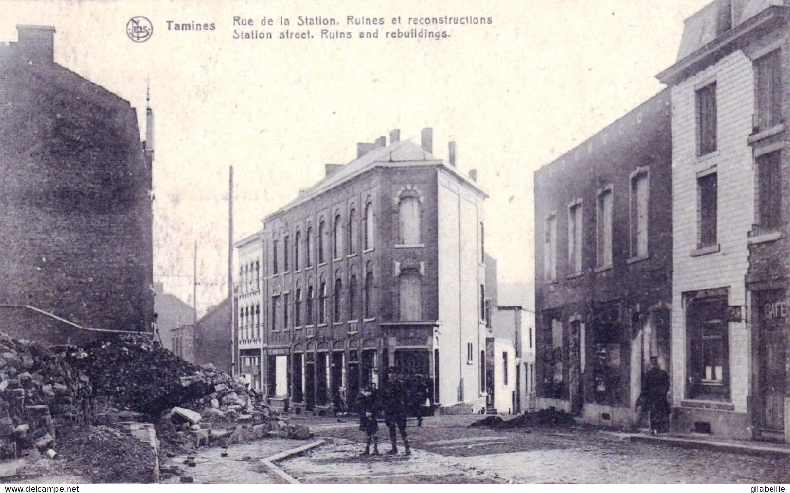 TAMINES - Rue De La Station - Ruines Et Reconstructions - Autres & Non Classés