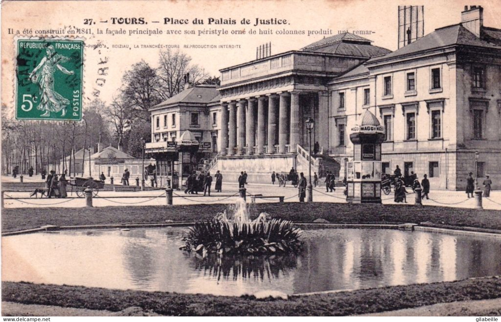 37 - Indre Et Loire - TOURS - Place Du Palais De Justice - Tours