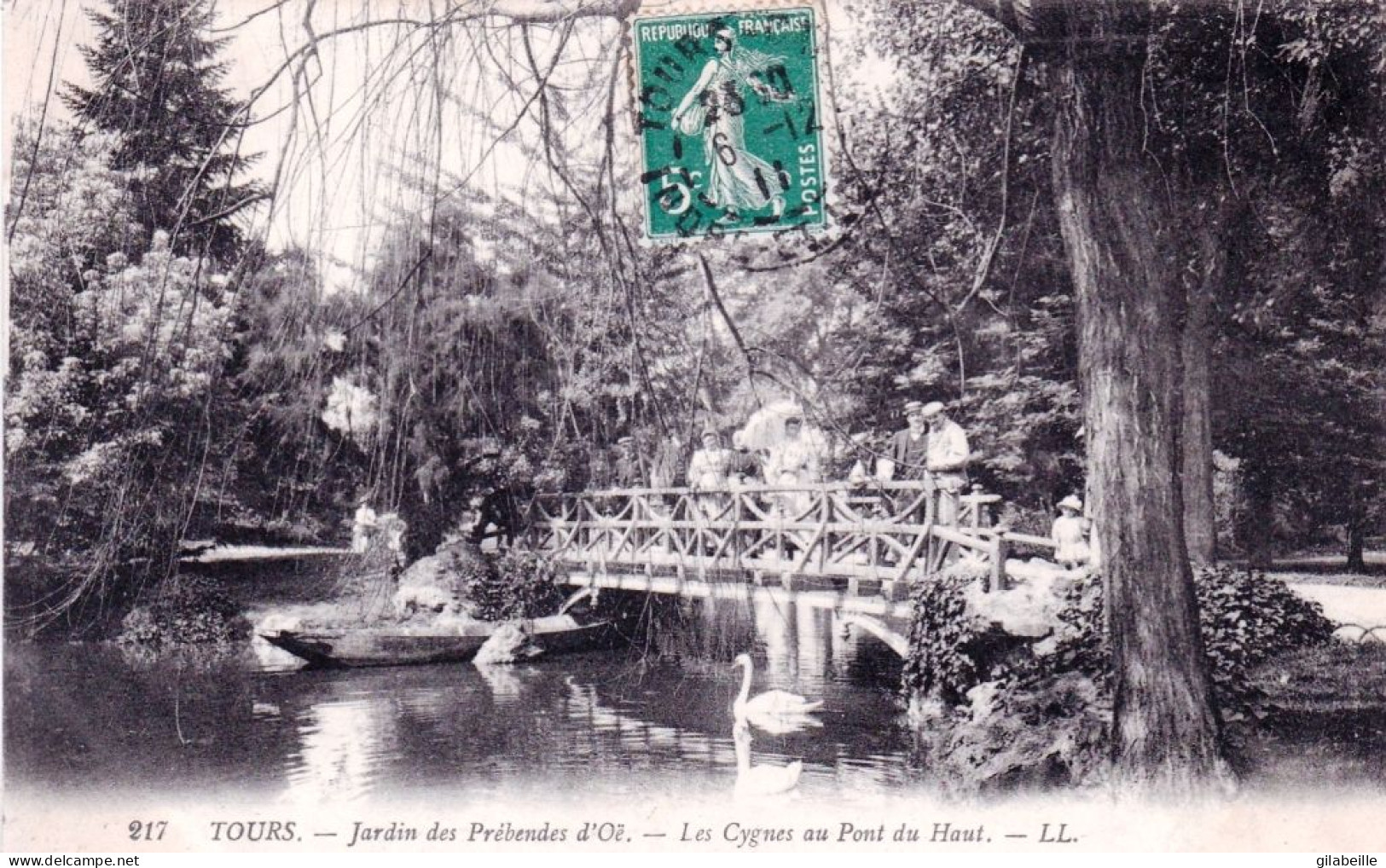 37 - Indre Et Loire - TOURS - Jardin Des Prebendes D Oe - Les Cygnes Au Pont Du Haut - Tours