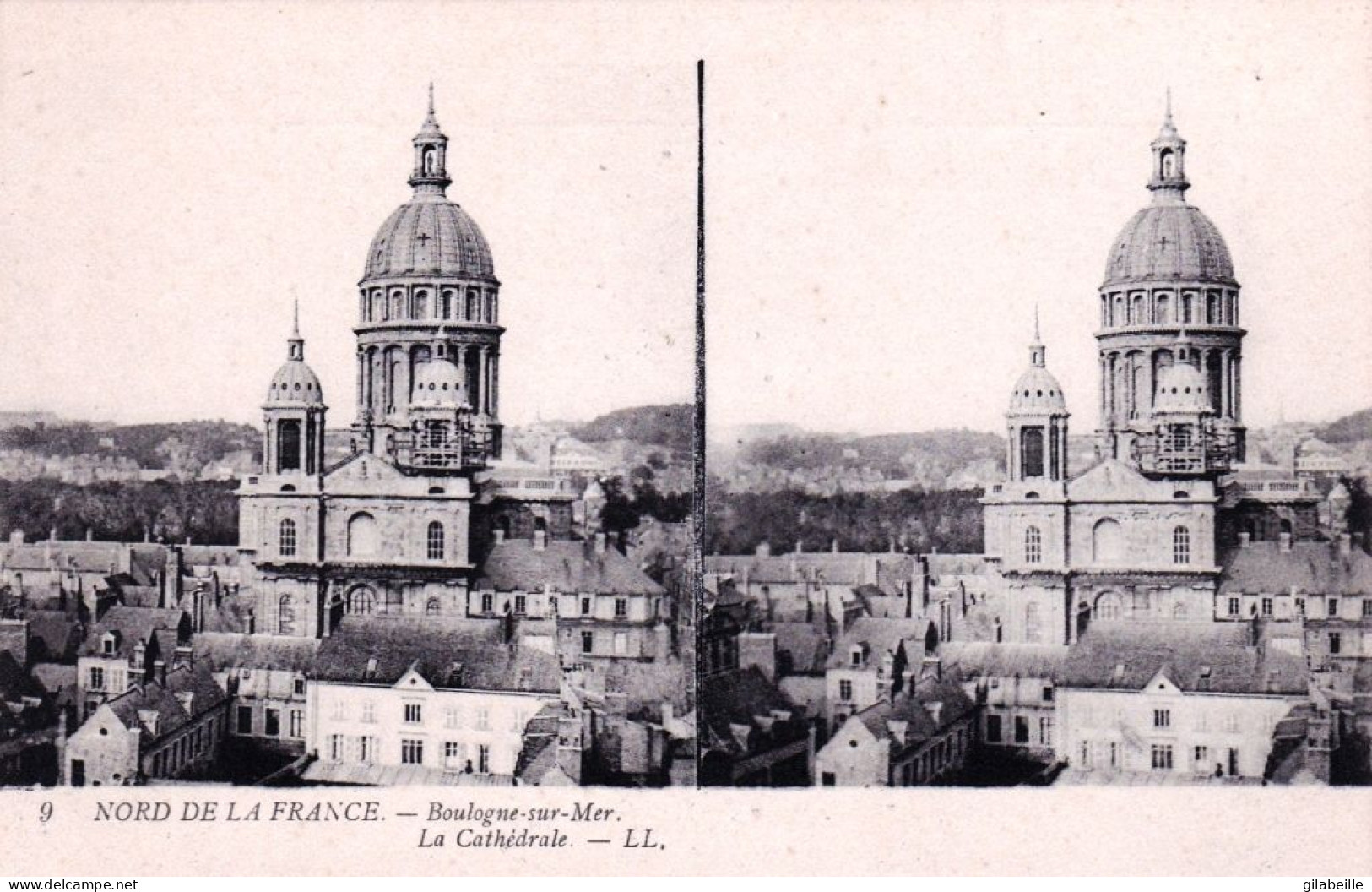 62 - Pas De Calais  -  BOULOGNE Sur MER - La Cathedrale - Carte Stereoscopique - Boulogne Sur Mer