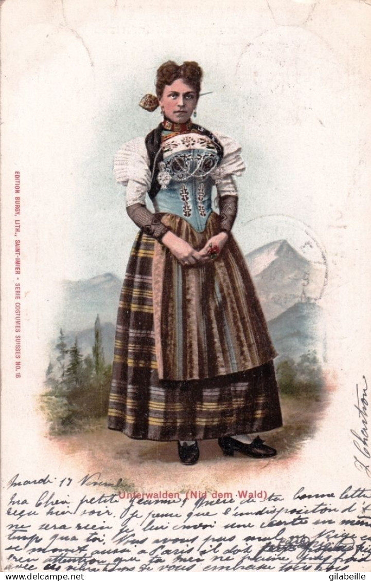 Suisse - Unterwalden ( Nid Dem Wald )- Unterwald  -  Costume Suisse - Schweizer Kostüm - Altri & Non Classificati