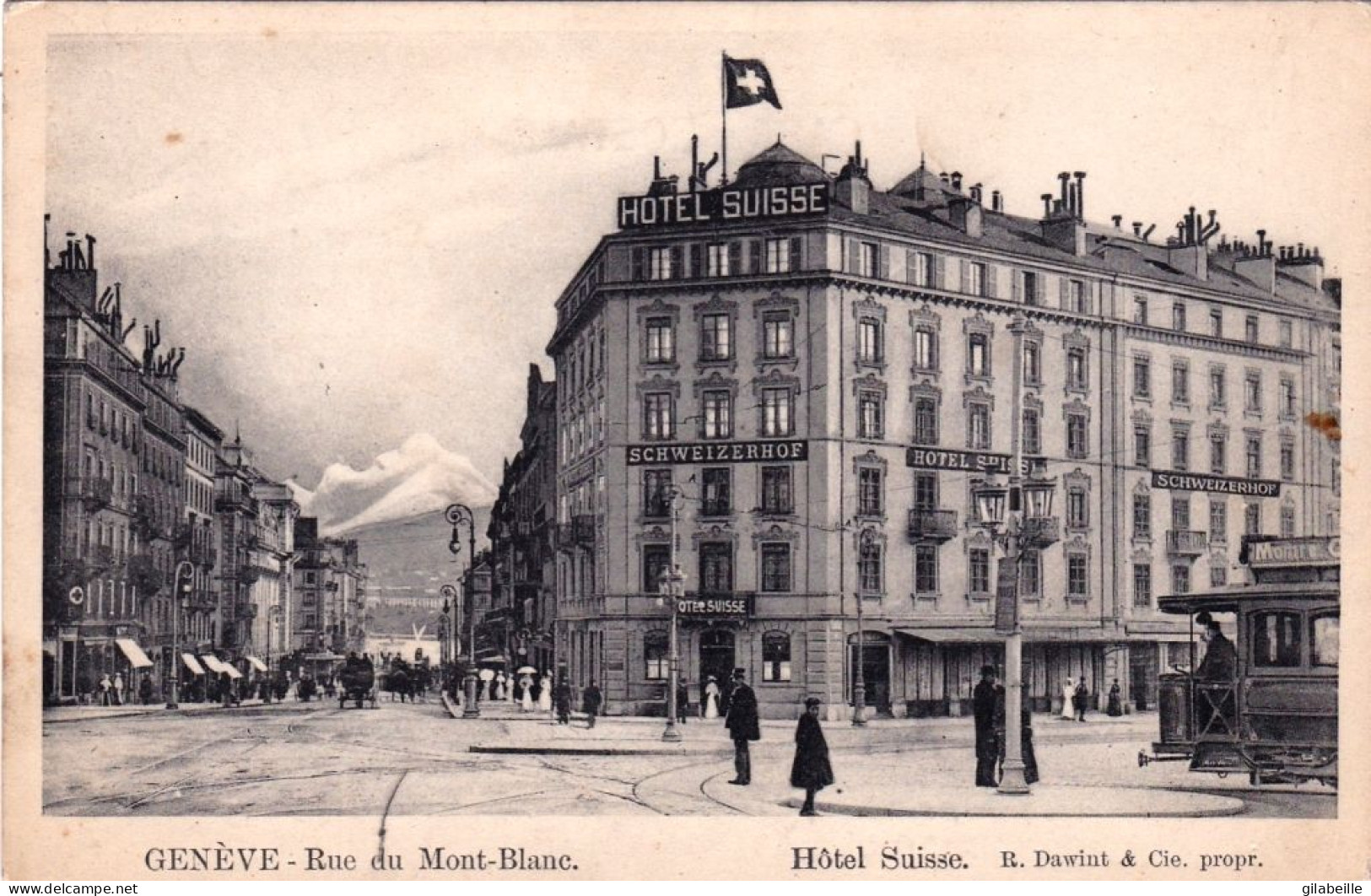 GENEVE - Rue Du Mont Blanc - Hotel Suisse - Andere & Zonder Classificatie