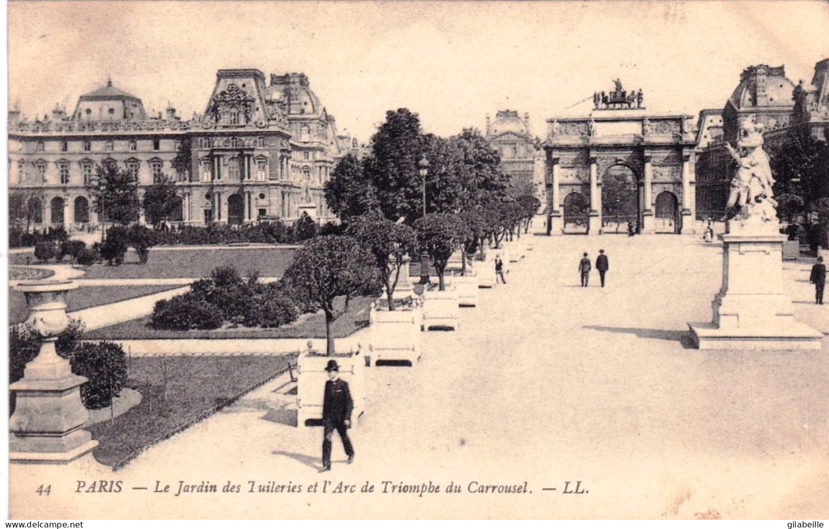 75 - PARIS 01 -  Jardin Des Tuileries Et L Arc De Triomphe Du Carrousel - Distrito: 01