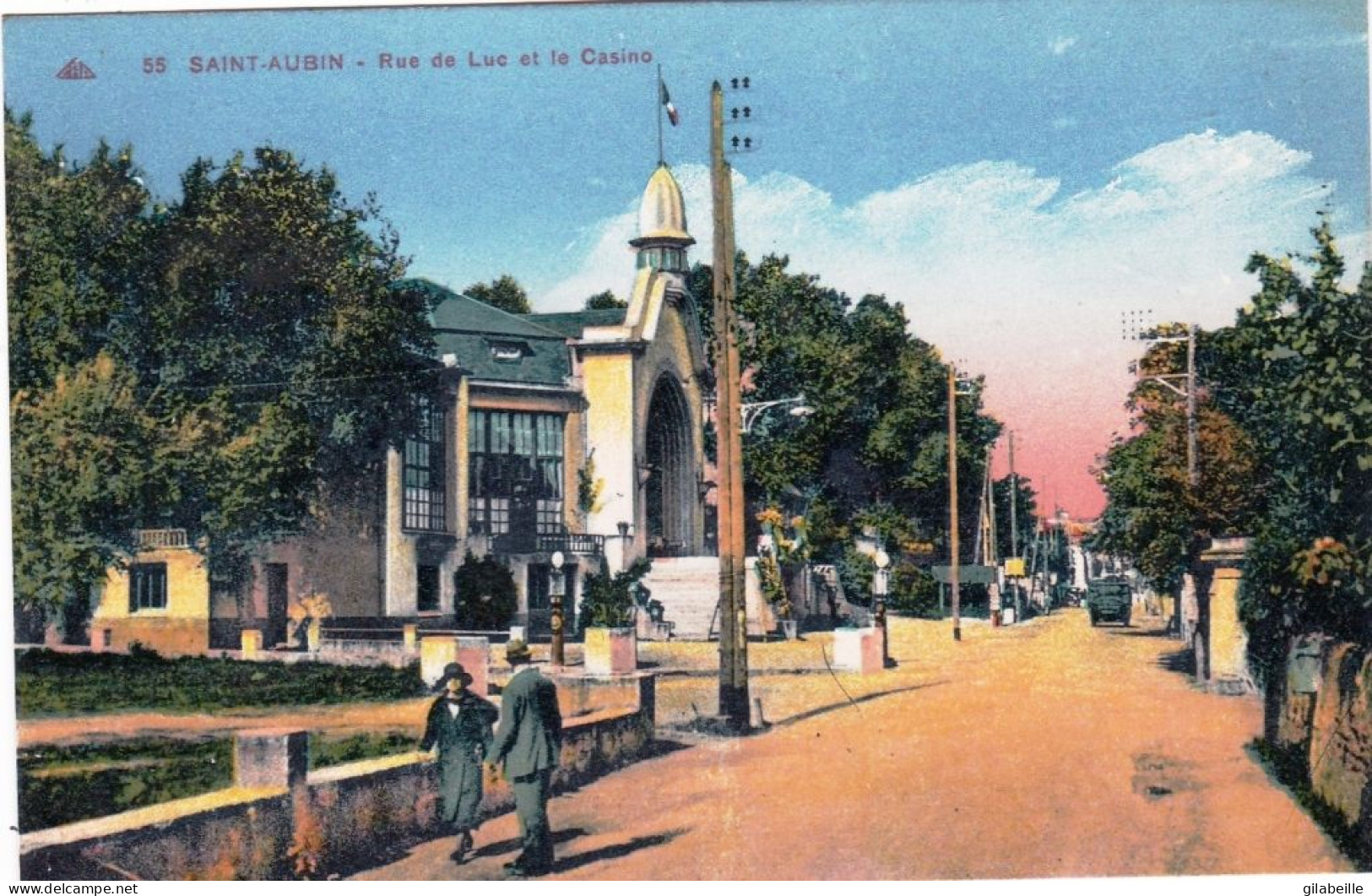 14 - Calvados -  SAINT AUBIN Sur MER - Rue De Luc Et Le Casino - Saint Aubin