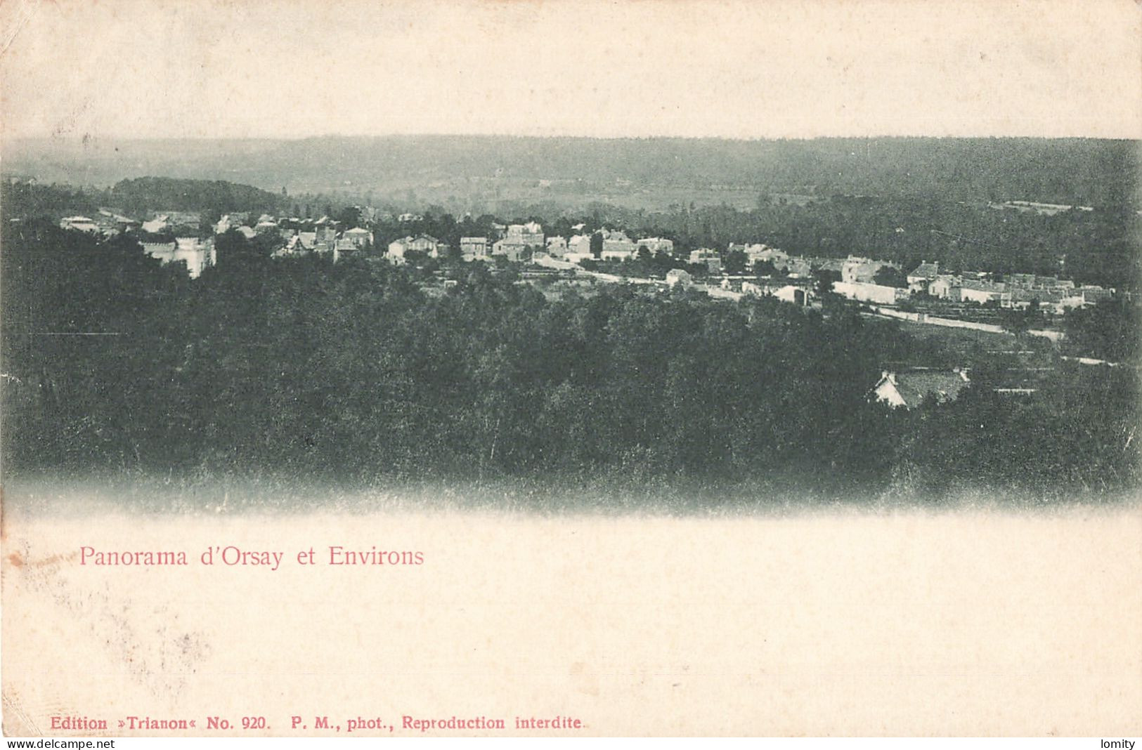 91 Panorama D' Orsay Et Environs CPA Cachet 1904 - Orsay