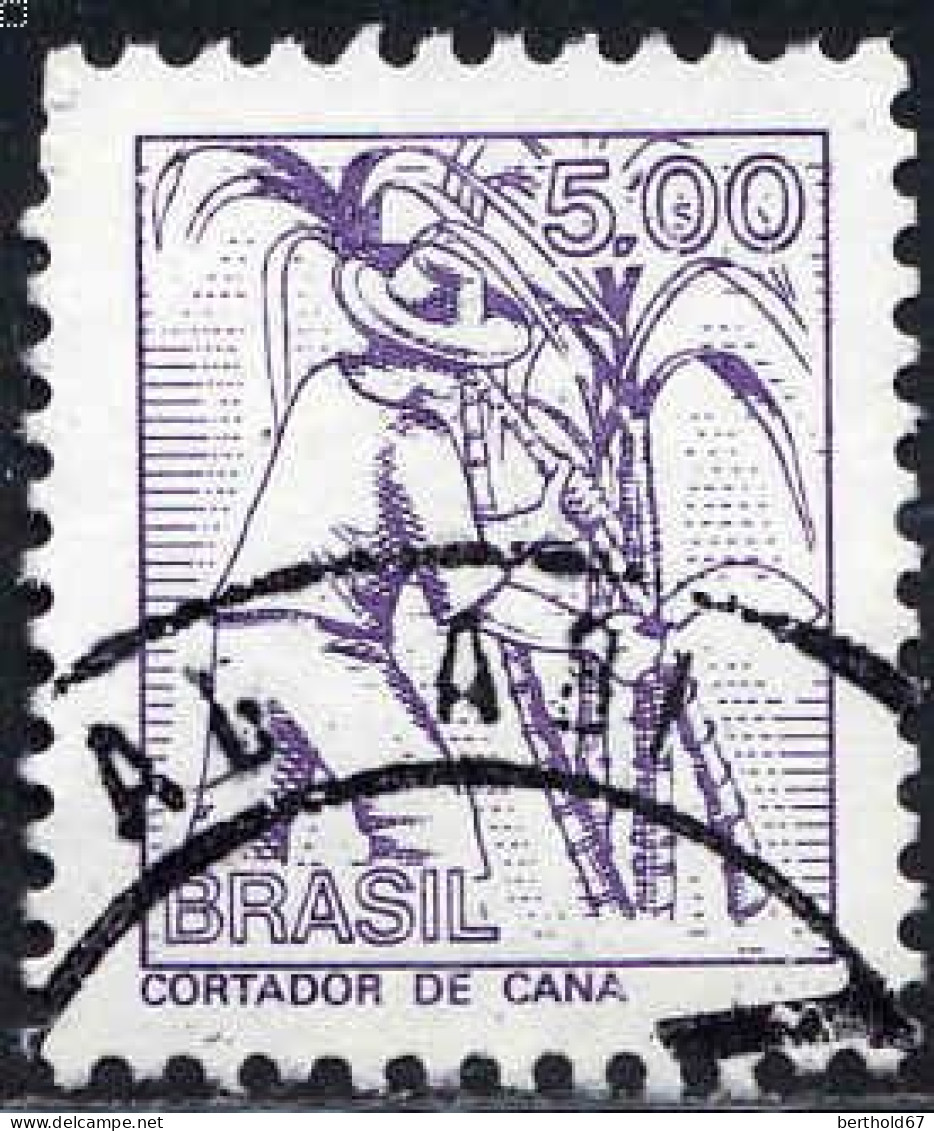 Brésil Poste Obl Yv:1249 Mi:1600x Cortador De Cana (TB Cachet Rond) - Oblitérés