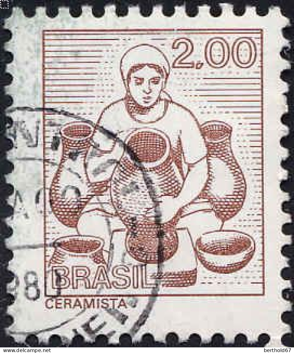 Brésil Poste Obl Yv:1248 Mi:1599x Ceramista (TB Cachet Rond) - Used Stamps
