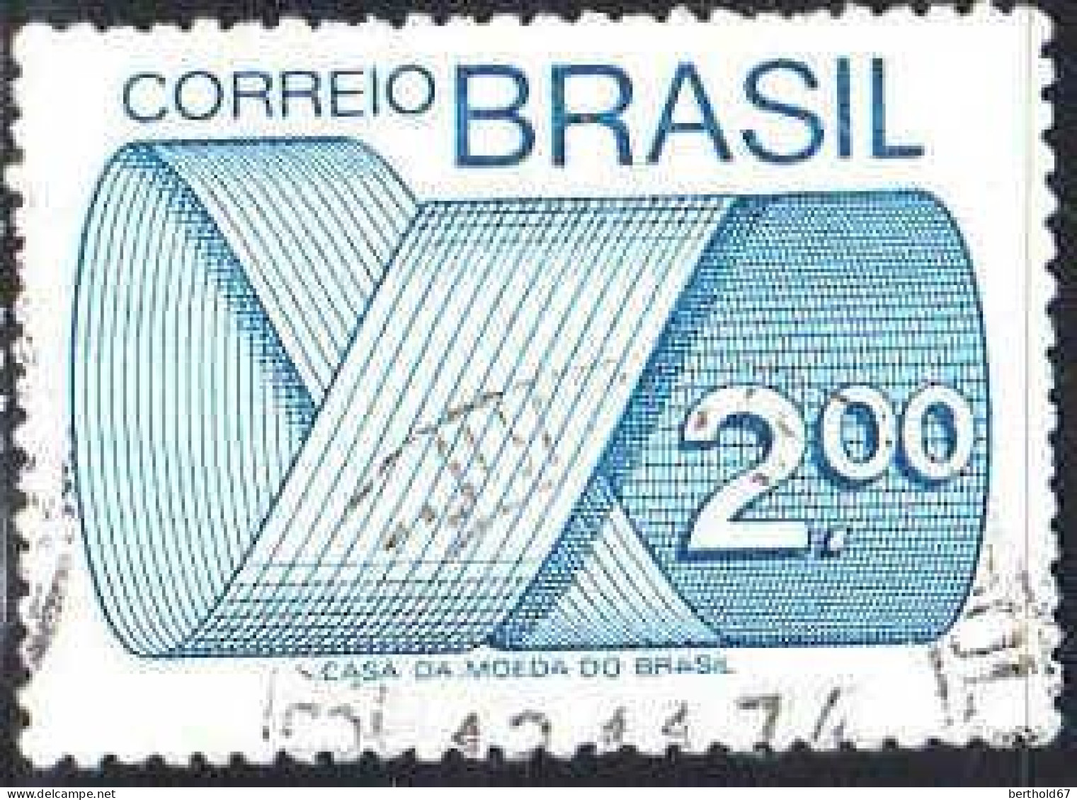 Brésil Poste Obl Yv:1128 Mi:1450 Ruban (Beau Cachet Rond) - Usati