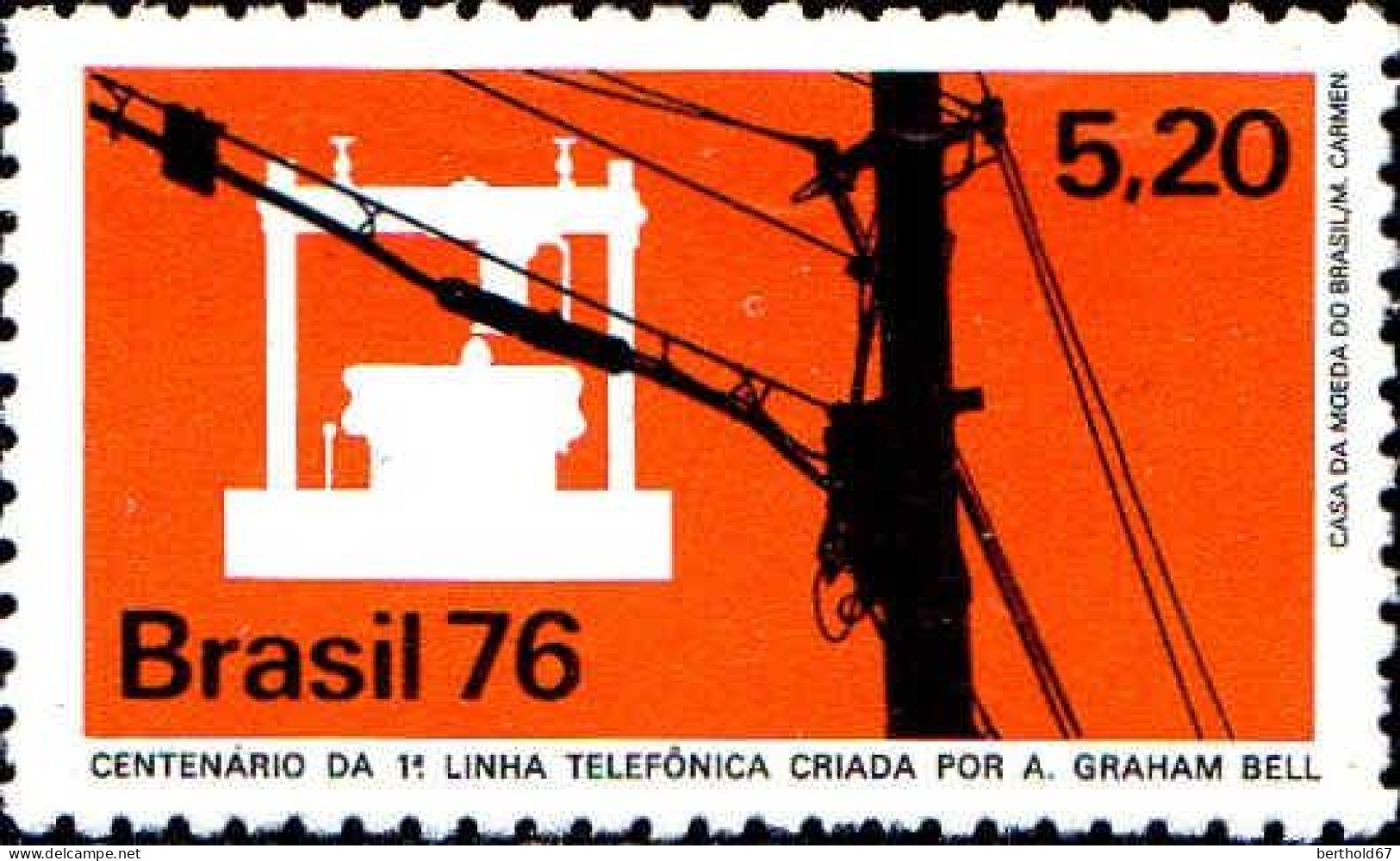 Brésil Poste N** Yv:1184 Mi:1523 1.Linha Telefonica Criada Por A.Graham Bell - Ungebraucht