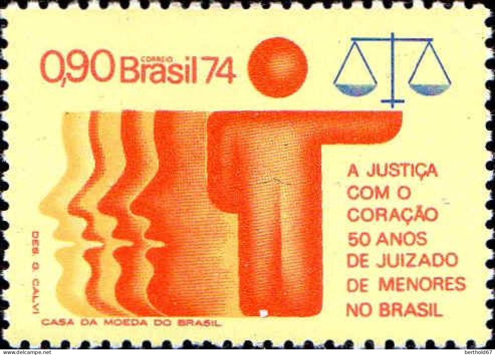 Brésil Poste N** Yv:1132 Mi:1465 Juizado De Menores No Brasil - Ungebraucht