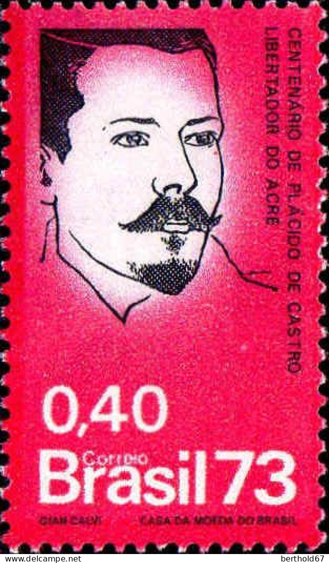 Brésil Poste N** Yv:1083 Mi:1414 Placido De Castro Libertador Do Acre - Unused Stamps