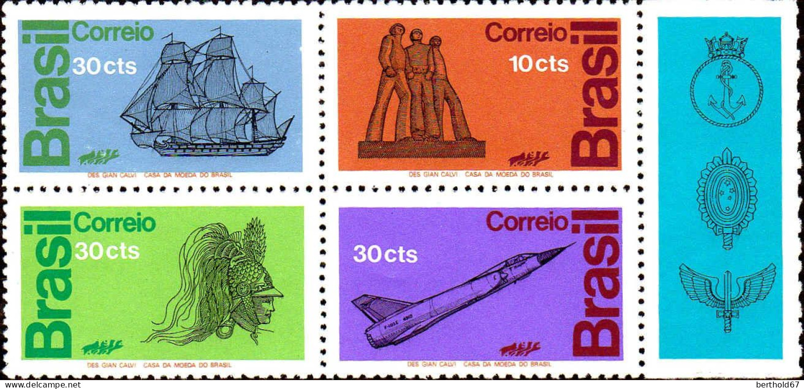 Brésil Poste N** Yv:1014/1017 Journée Des Forces Armées - Unused Stamps