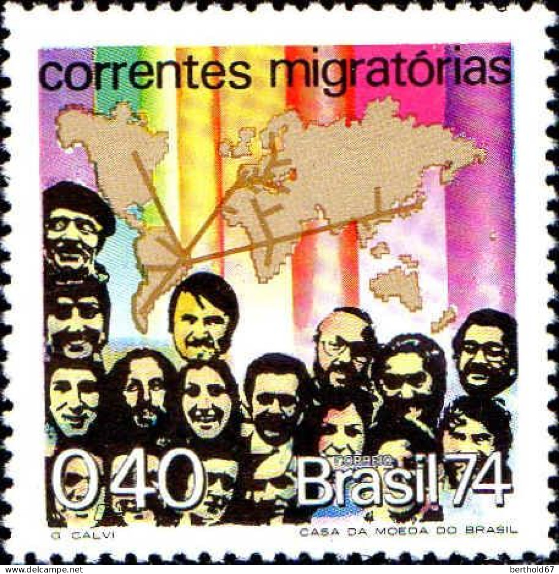 Brésil Poste N** Yv:1101/1105 Immigration - Neufs