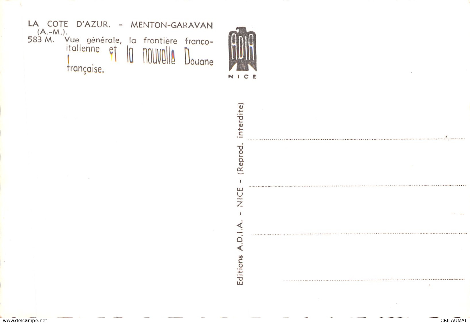 06-MENTON GARAVAN-N°5138-F/0001 - Menton