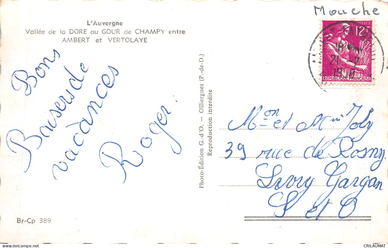 63-VALLEE DE LA DORE AU GOUR DE CHAMPY-N°5138-E/0237 - Andere & Zonder Classificatie