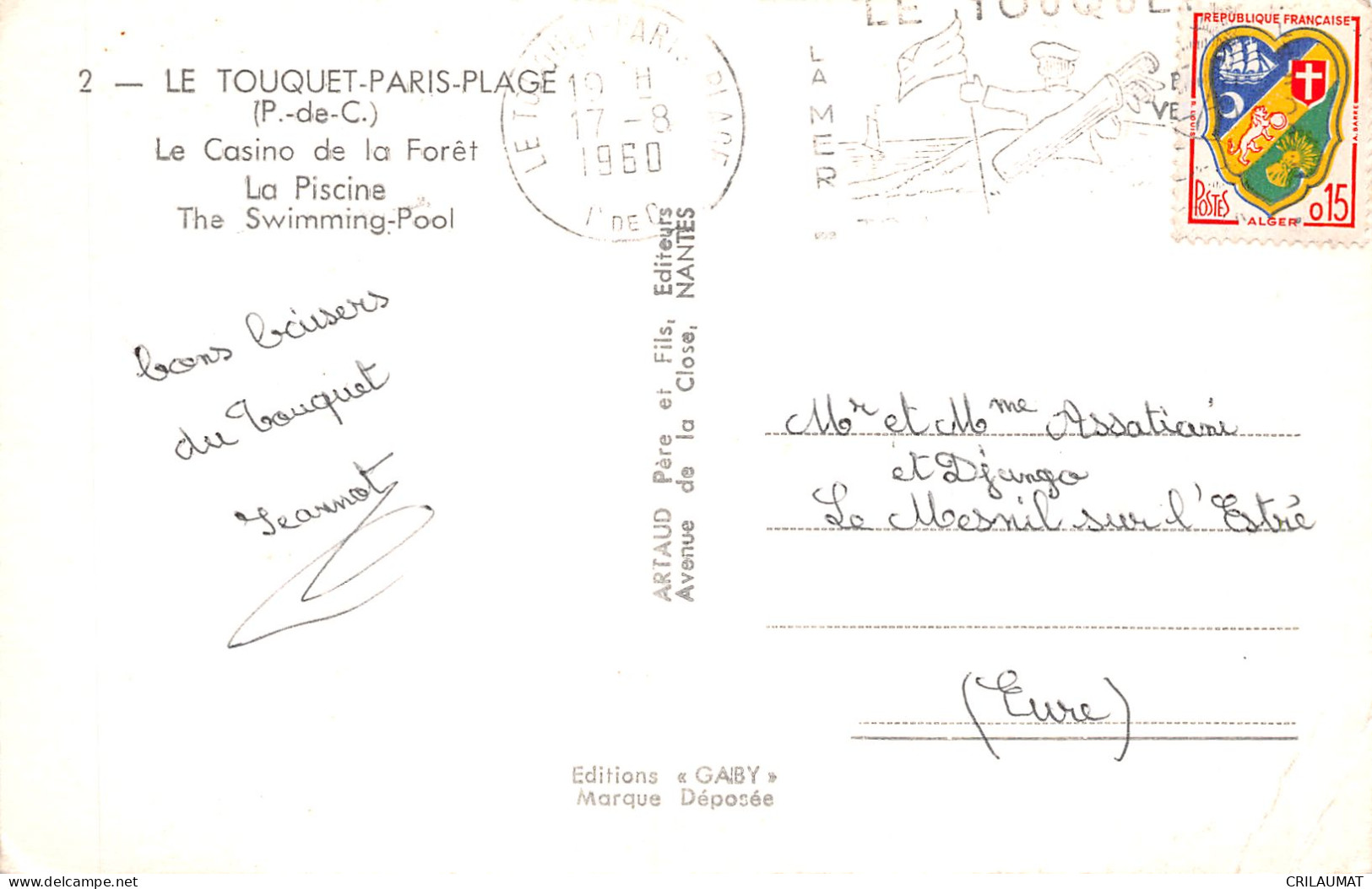 62-LE TOUQUET PARIS PLAGE-N°5138-E/0189 - Le Touquet