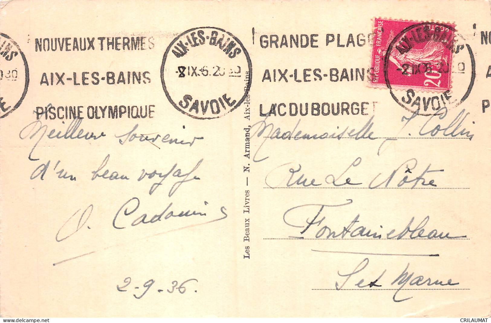 73-AIX LES BAINS LE MONT REVARD-N°5138-D/0263 - Andere & Zonder Classificatie