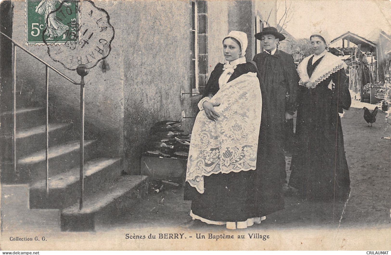 18-LE BERRY FOLKLORE UN BAPTEME AU VILLAGE-N°5138-D/0119 - Andere & Zonder Classificatie