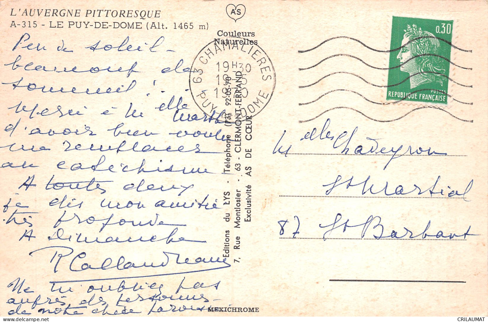 63-LE PUY DE DOME-N°5138-D/0071 - Andere & Zonder Classificatie