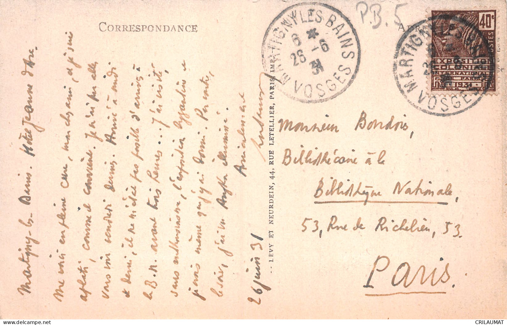 88-MARTIGNY LES BAINS-N°5138-C/0237 - Other & Unclassified