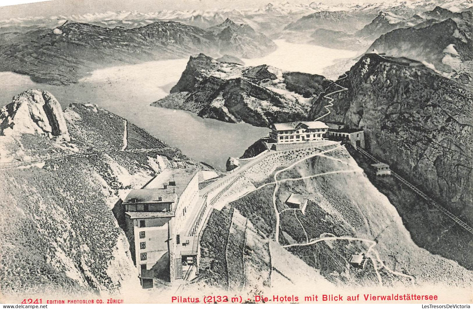 SUISSE - Pilatus (2133m) - Die Hotels Mit Blick Auf Vierwaldstattersee - Carte Postale - Autres & Non Classés