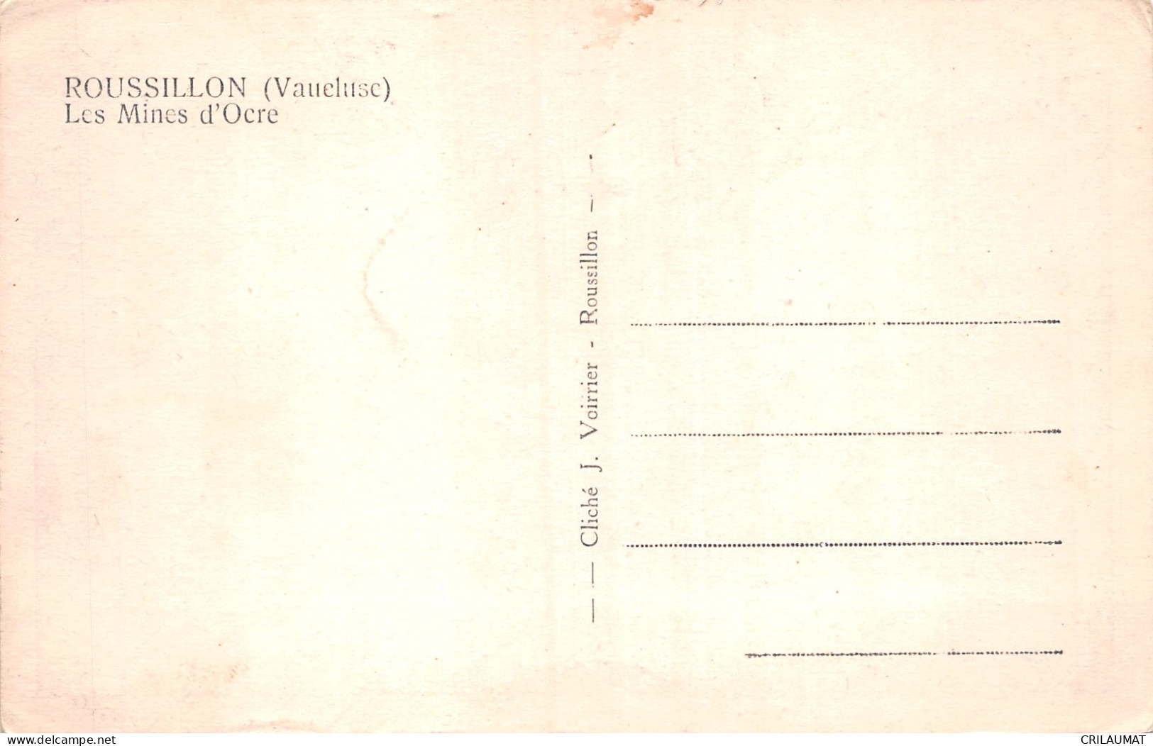 84-ROUSSILLON LES MINES D OCRE-N°5138-H/0019 - Other & Unclassified