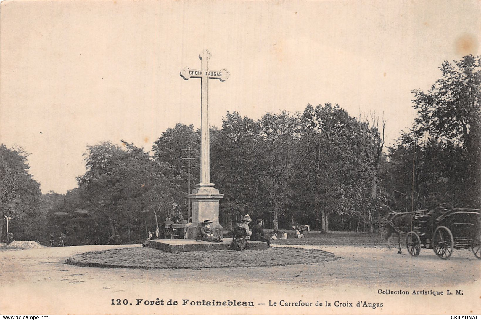 77-FONTAINEBLEAU LA FORET LE CARREFOUR DE LA CROIX D AUGAS-N°5138-G/0359 - Fontainebleau