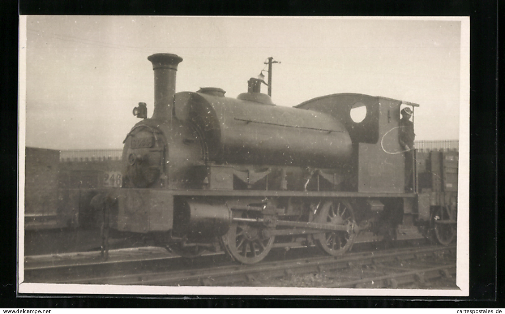 Photo Pc Lokomotive Mit Kennung 16039 Und Lokführer, Locomag 1947P178  - Trains