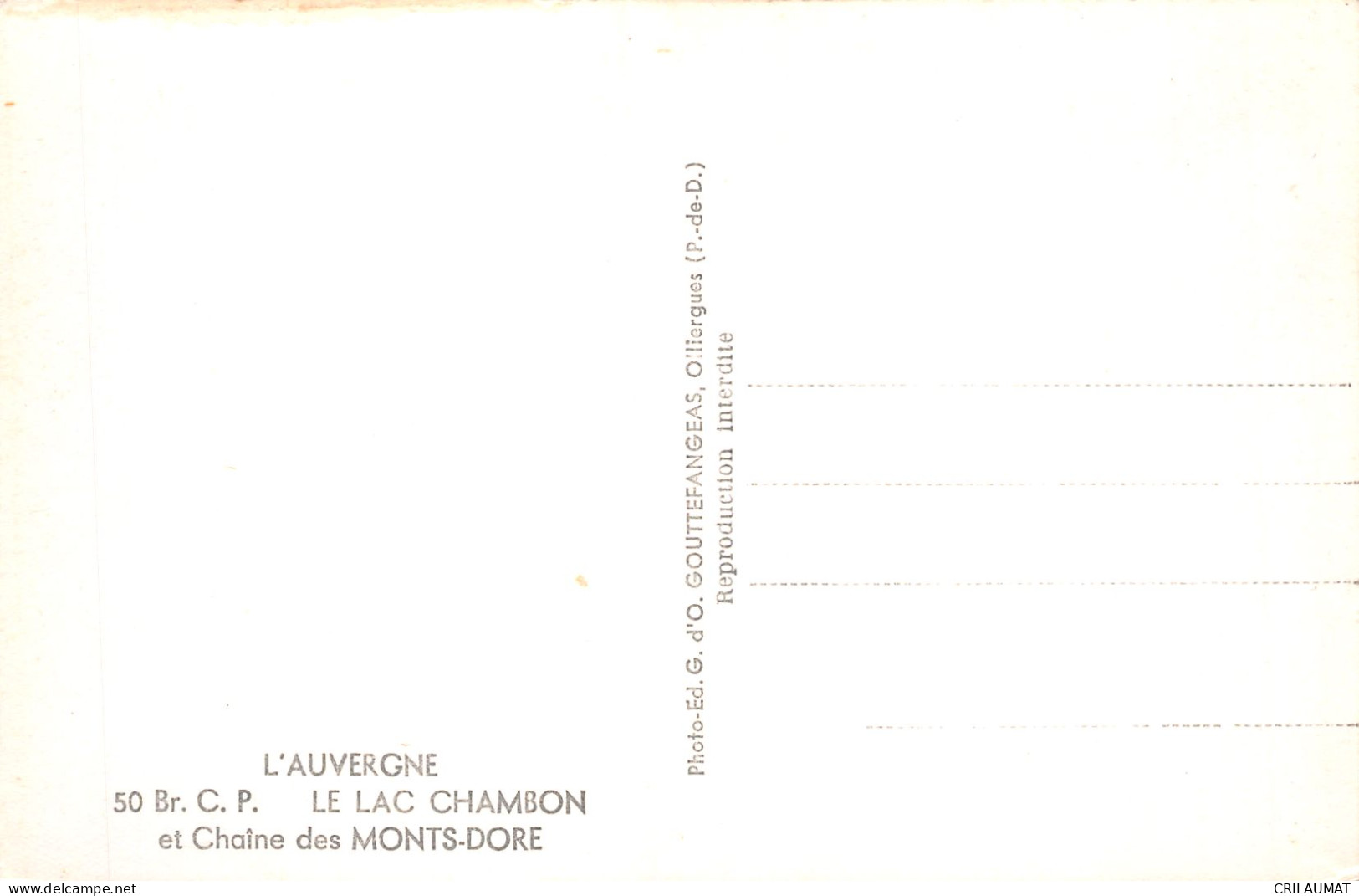 63-LE LAC CHAMBON ET LA CHAINE DES MONTS DORE-N°5138-G/0231 - Andere & Zonder Classificatie