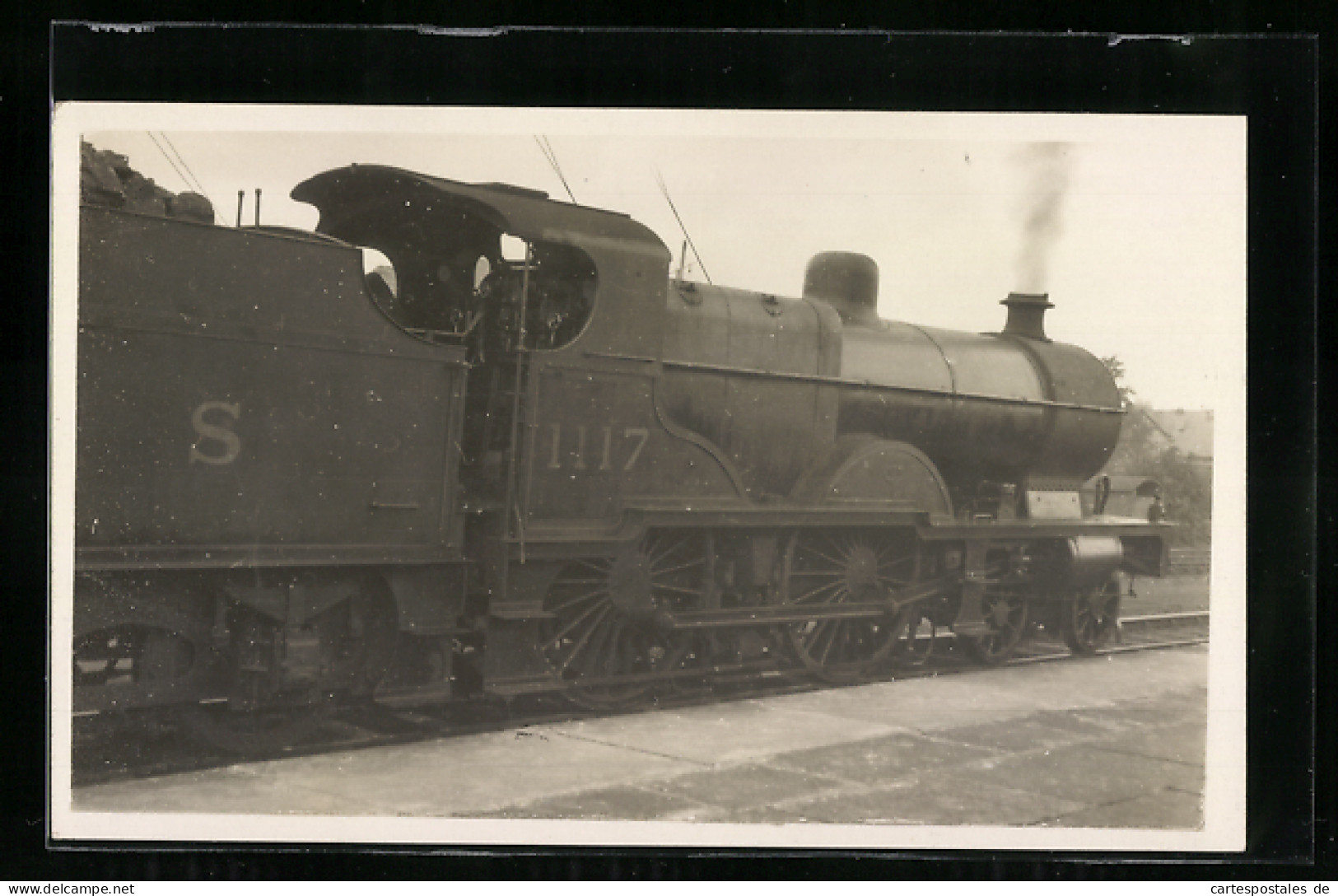 Photo Pc Lokomotive Der Englischen Eisenbahngesellschaft LMS Mit Kennung 1117  - Treni