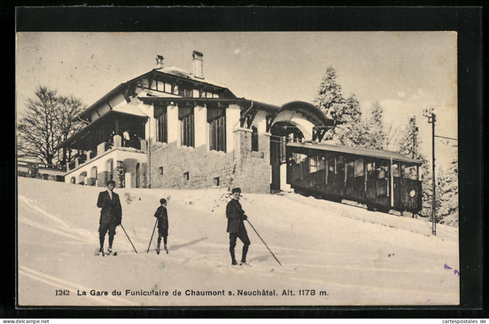 AK Neuchatel, La Gare Du Funicolaire De Chaumont  - Sonstige & Ohne Zuordnung