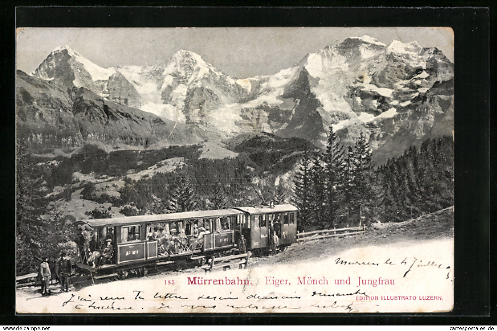 AK Mürrenbahn, Eiger, Mönch Und Jungfrau, Bergbahn  - Autres & Non Classés