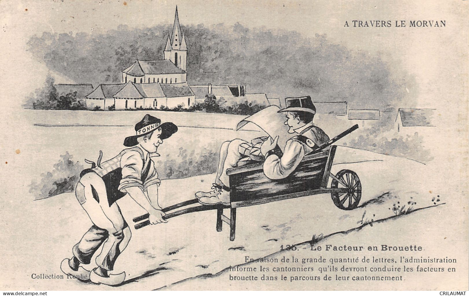 58-LE MORVAN FOLKLORE LE FACTEUR EN BROUETTE-N°5138-F/0097 - Autres & Non Classés