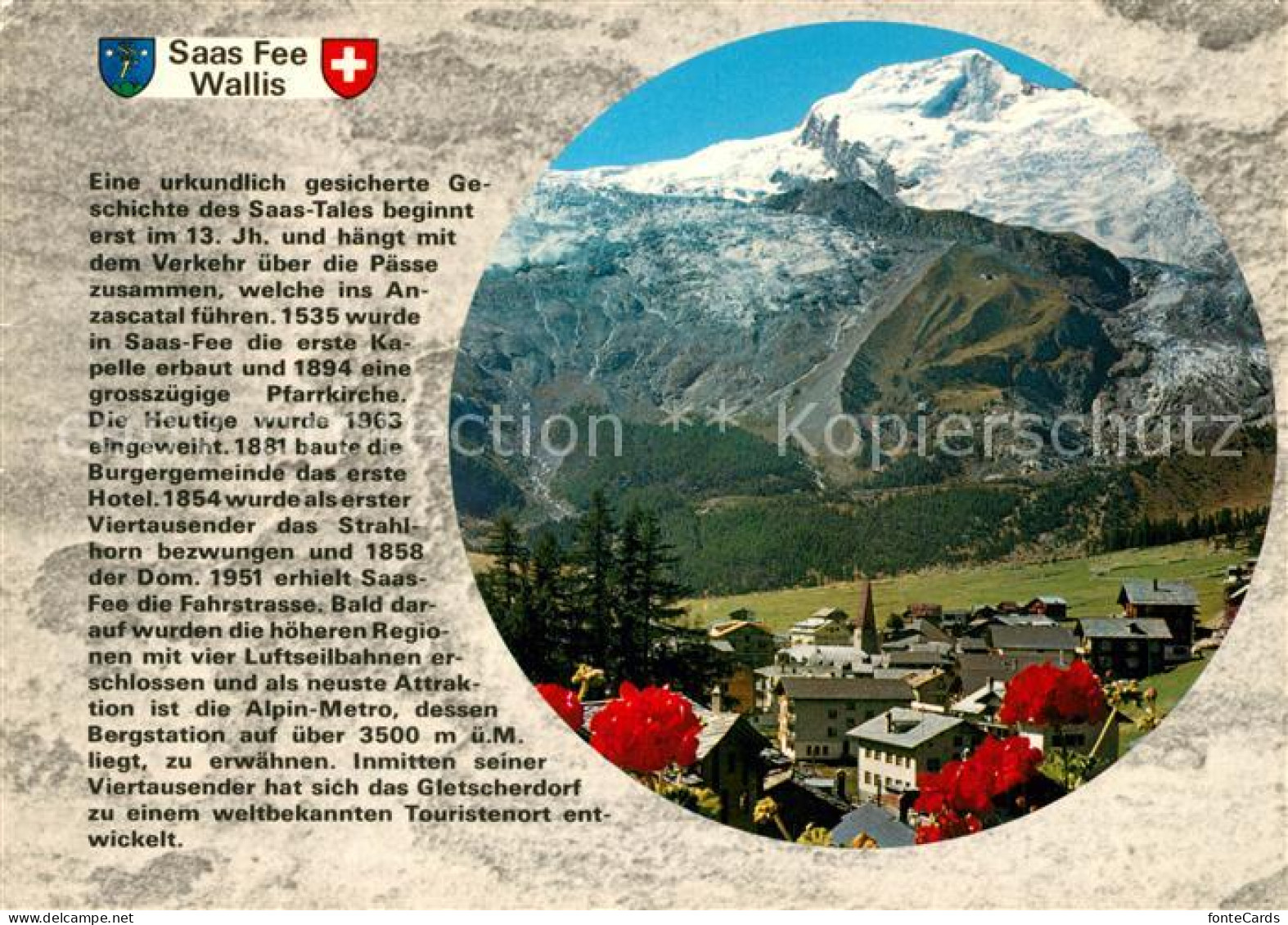 13315437 Saas-Fee Gesamtansicht Mit Blick Zum Alphubel Walliser Alpen Saas-Fee - Other & Unclassified