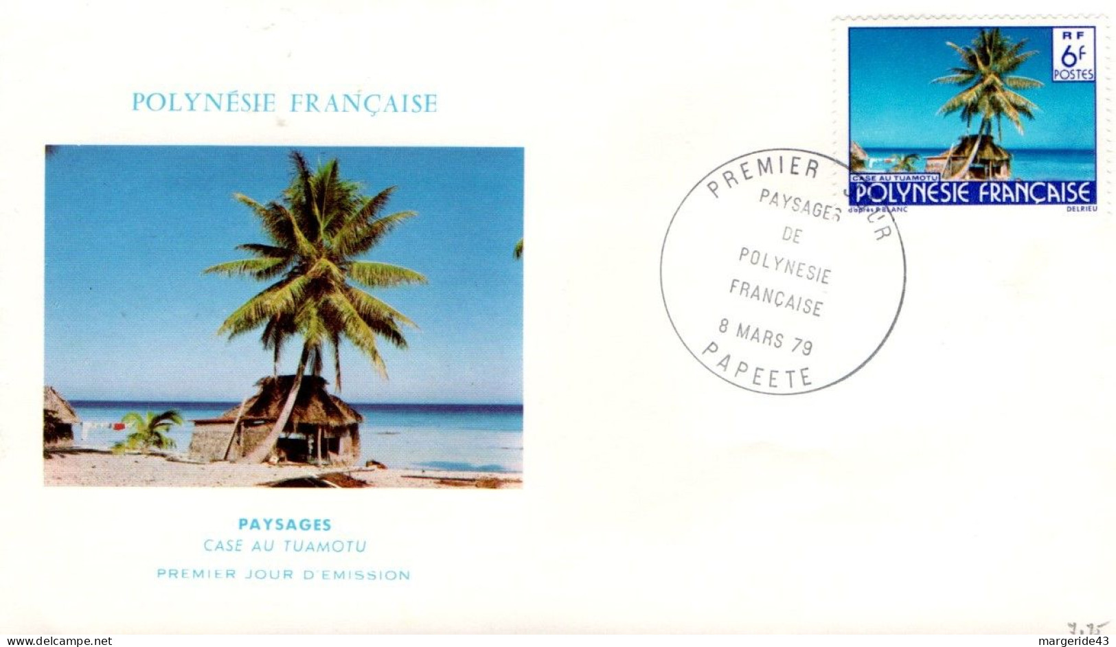 POLYNESIE FDC 1979 PAYSAGES - FDC