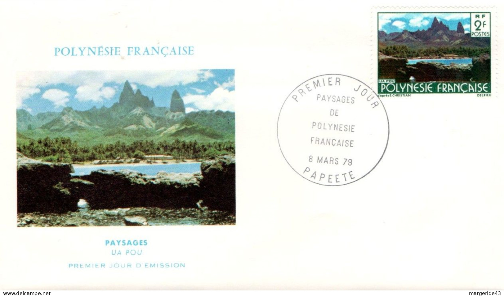 POLYNESIE FDC 1979 PAYSAGES - FDC