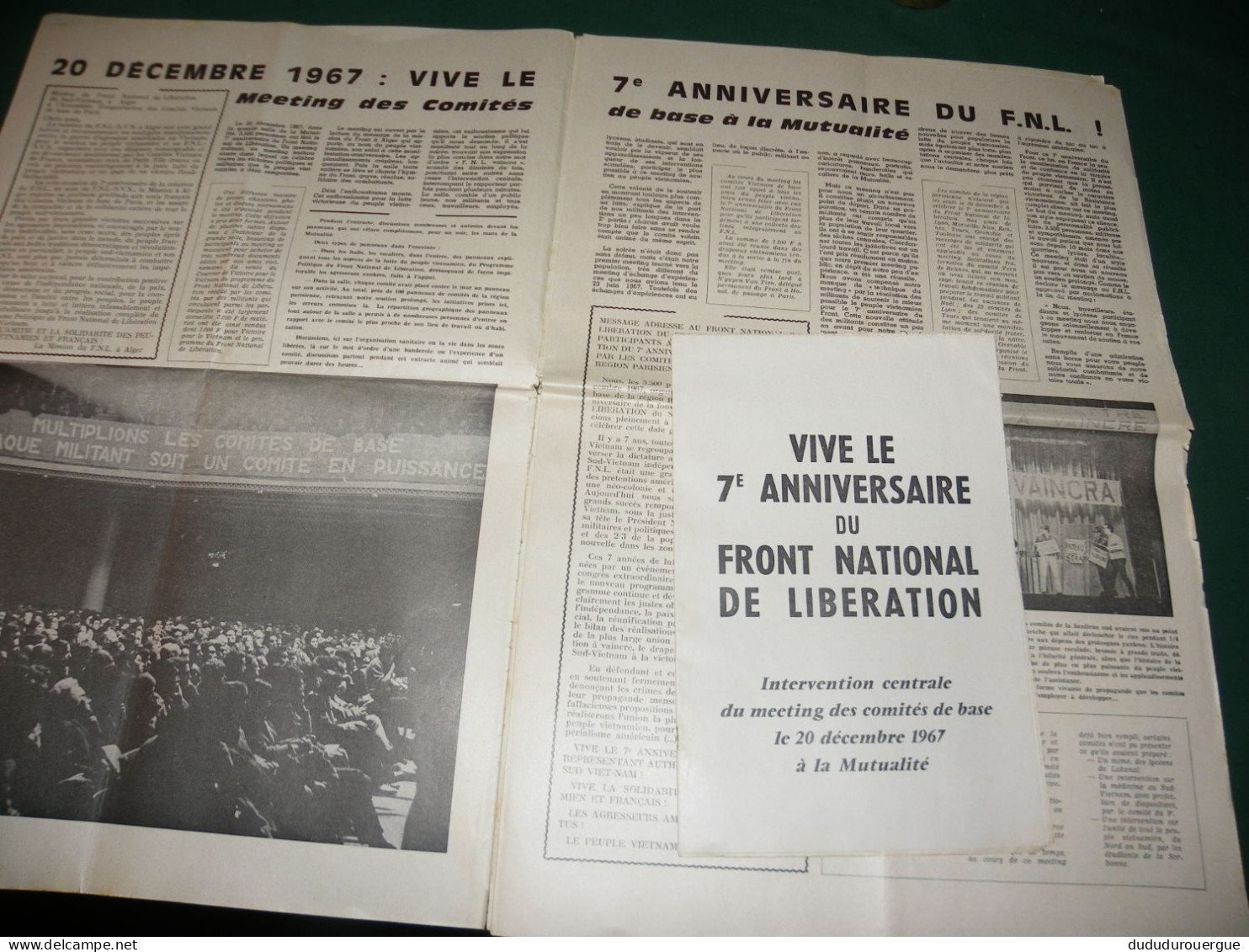 GUERRE DU VIETNAM : " VICTOIRE POUR LE VIETNAM " JOURNAL DES COMITES VIETNAM DE BASE , LE N ° 4 DE JANVIER 1968 - French