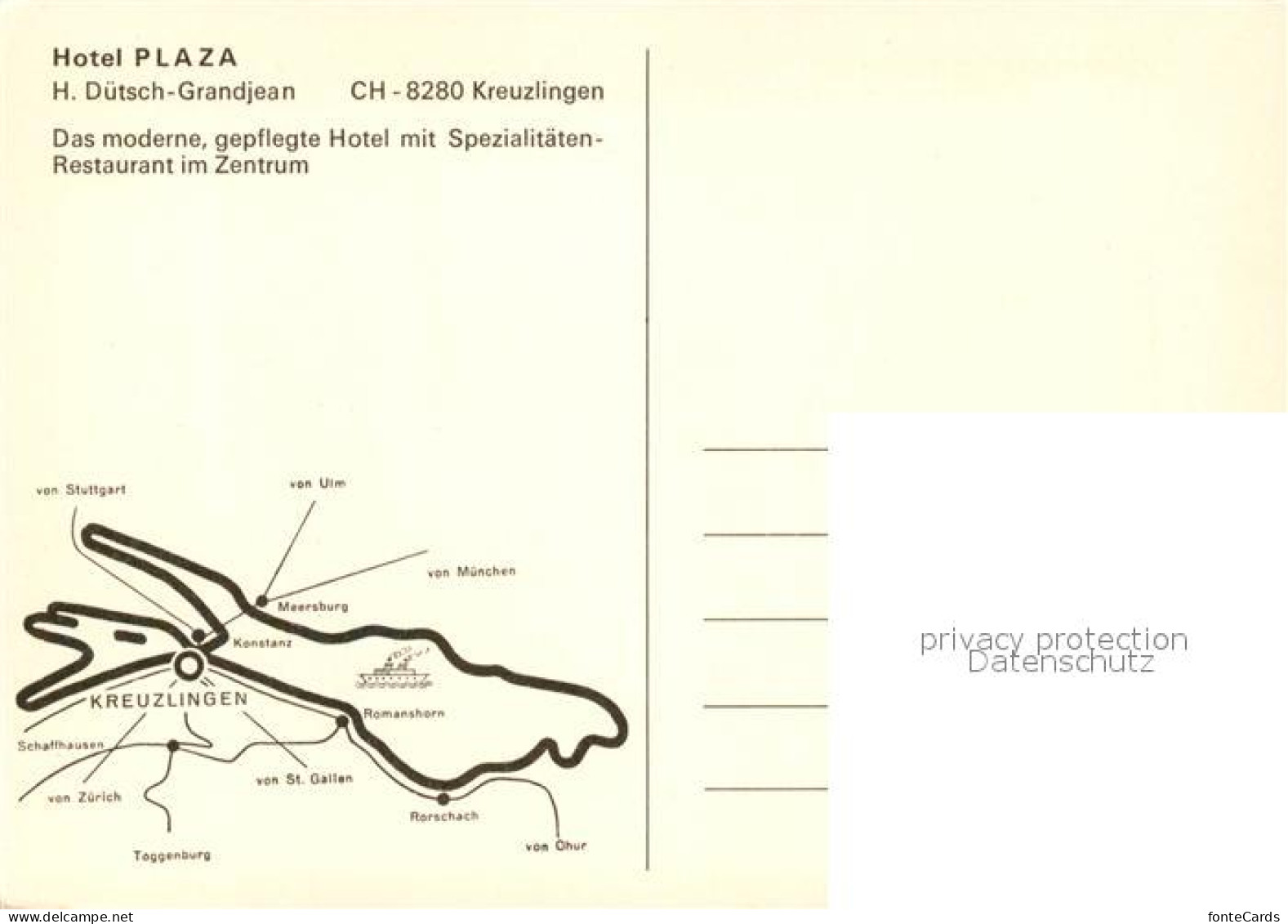 13313479 Kreuzlingen Bodensee Hotel Plaza Gastraum Kreuzlingen Bodensee - Sonstige & Ohne Zuordnung