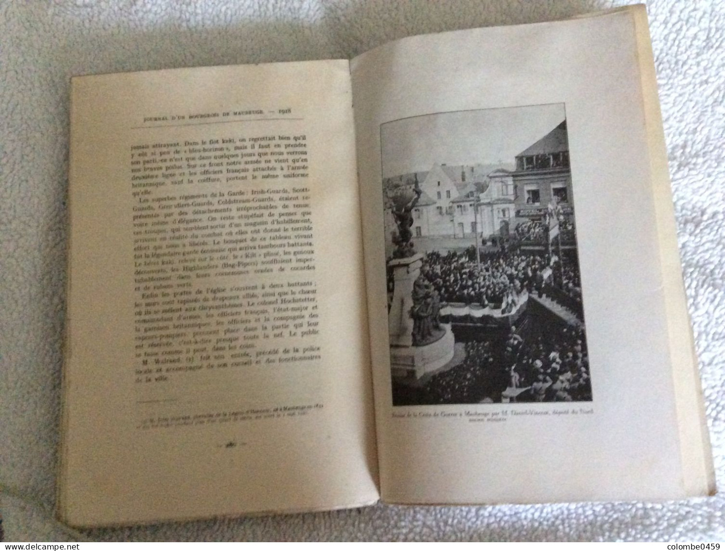 Ancien livre "Journal d'un Bourgeois de Maubeuge Avant pendant le Siège et l'Occupation Allemande 1914-1918